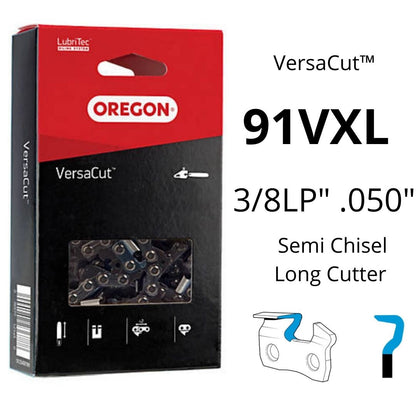 Oregon 91VXL Saw Chain 100ft 3/8LP .050" Semi Chisel™