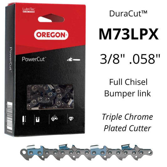 Oregon M73LPX DuraCut™ Saw Chain 3/8" .058" Full Chisel