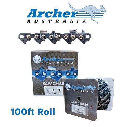 Archer Saw Chain 100ft 3/8 .058" Semi Chisel Skip Tooth