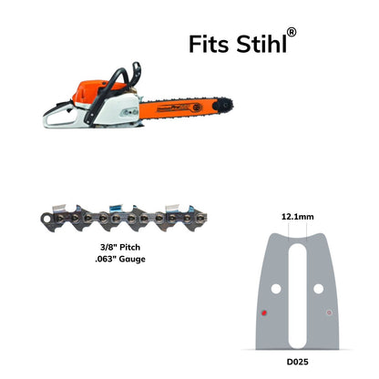 Oregon® PowerCut™ Bar + 2 Chain Combo fits Stihl®