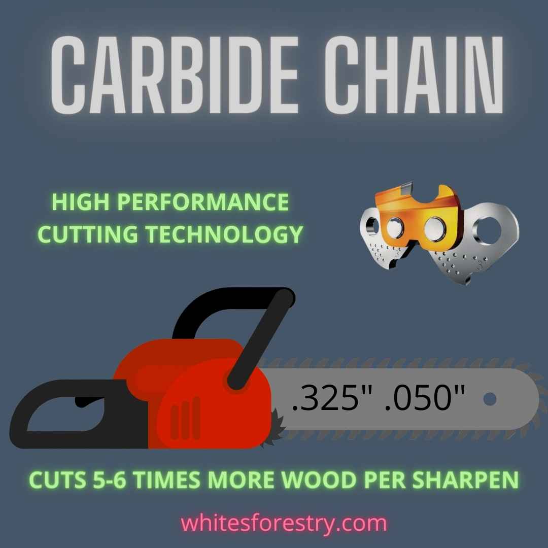 TUNGSTEN CARBIDE CHAINSAW CHAIN .325" .050" Full Chisel