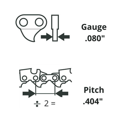 Tungsten Carbide Tip Chain .404" .080" 100ft Harvester