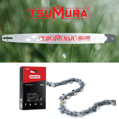 TSUMURA Lite Bar & Oregon Chain Combo, 20" 3/8", .058" fits Husqvarna