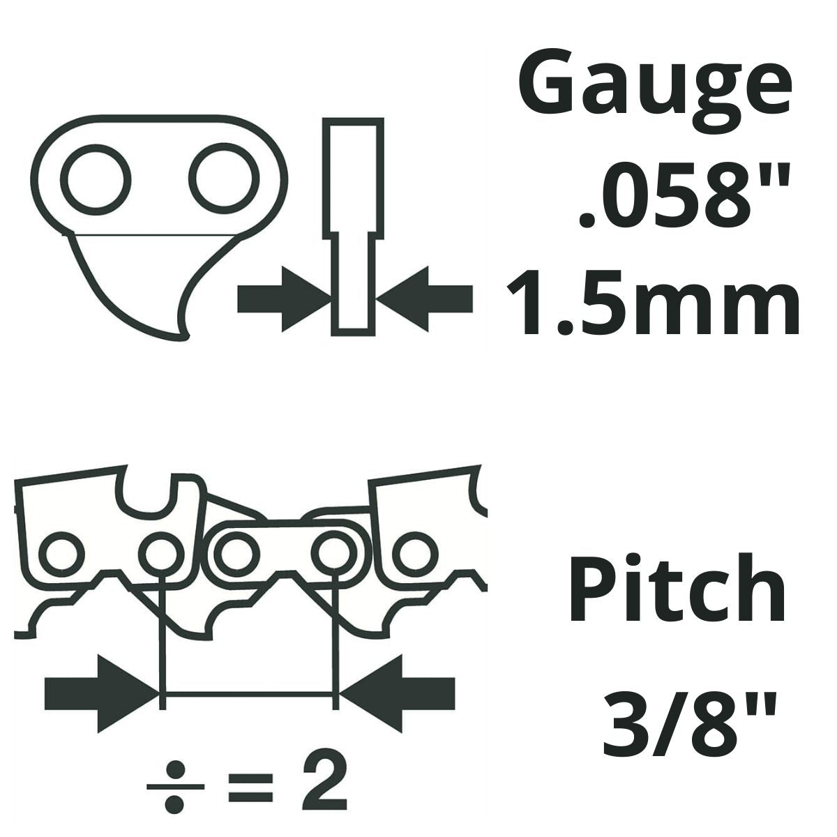 Oregon 73DX VersaCut™ Saw Chain 3/8" .058" Micro Chisel®