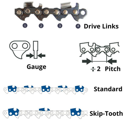 Chainsaw Chain Archer 3/8LP" .050" Semi Chisel