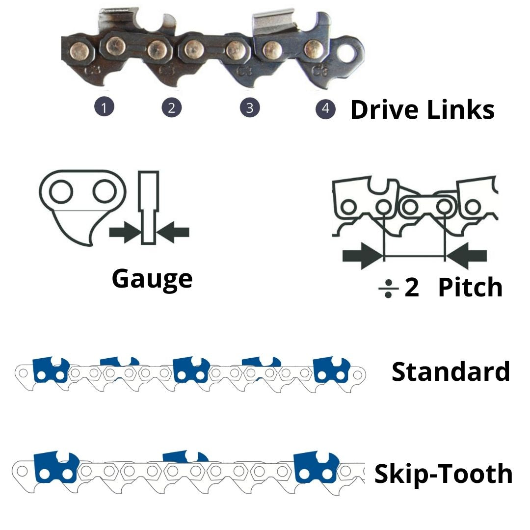 Chainsaw Chain Archer 3/8LP" .050" Full Chisel