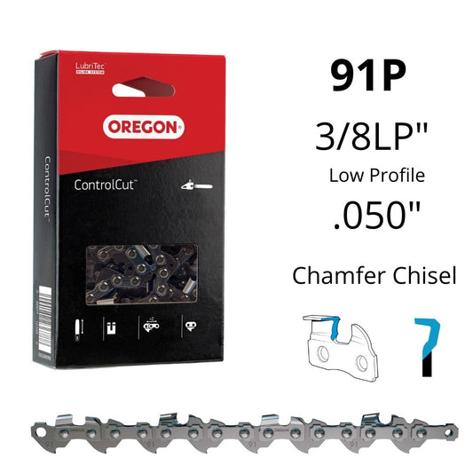 Oregon 91P Extra Guard™ Saw Chain 3/8LP Low Profile™ .050" Chamfer Chisel™