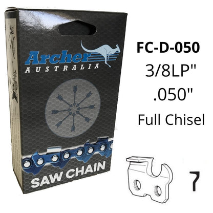 Chainsaw Chain Archer 3/8LP" .050" Full Chisel