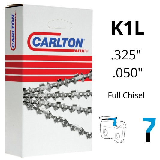 Chainsaw Chain CARLTON® K1L .325" .050" Full Chisel
