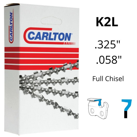 Chainsaw Chain CARLTON® K2L .325" .058" Full Chisel