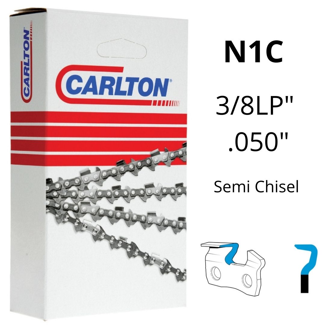 Chainsaw Chain CARLTON® N1C 3/8LP" .050" Semi Chisel