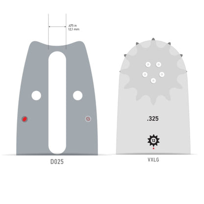 OREGON VersaCut™  Chainsaw Bar + Chain 16" .325" .063" D025